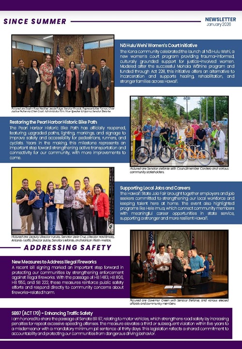 Image of page 2 of Senator Elefante's January 2026 newsletter
