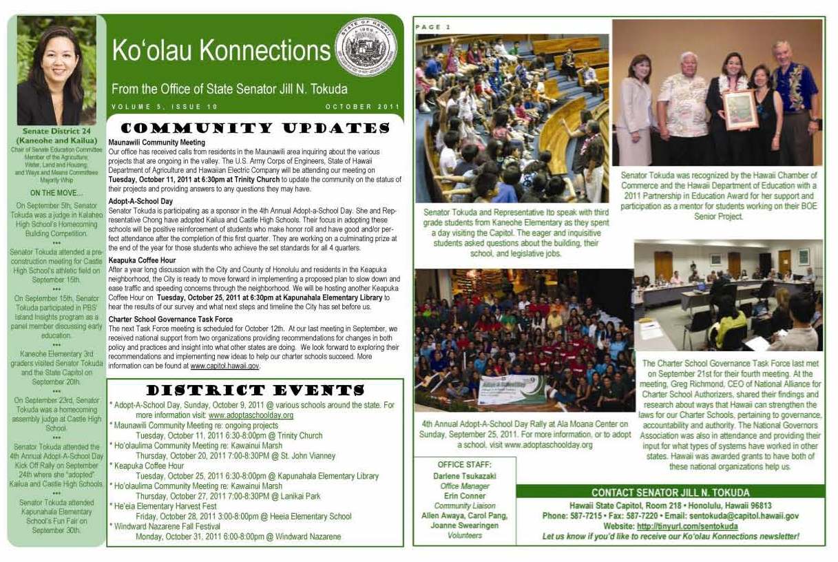 October 2011 Newsletter - Ko‘olau Konnections